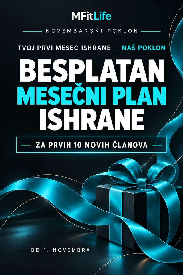 Novembarski poklon: besplatan mesečni plan ishrane za prvih 10 novih članova
