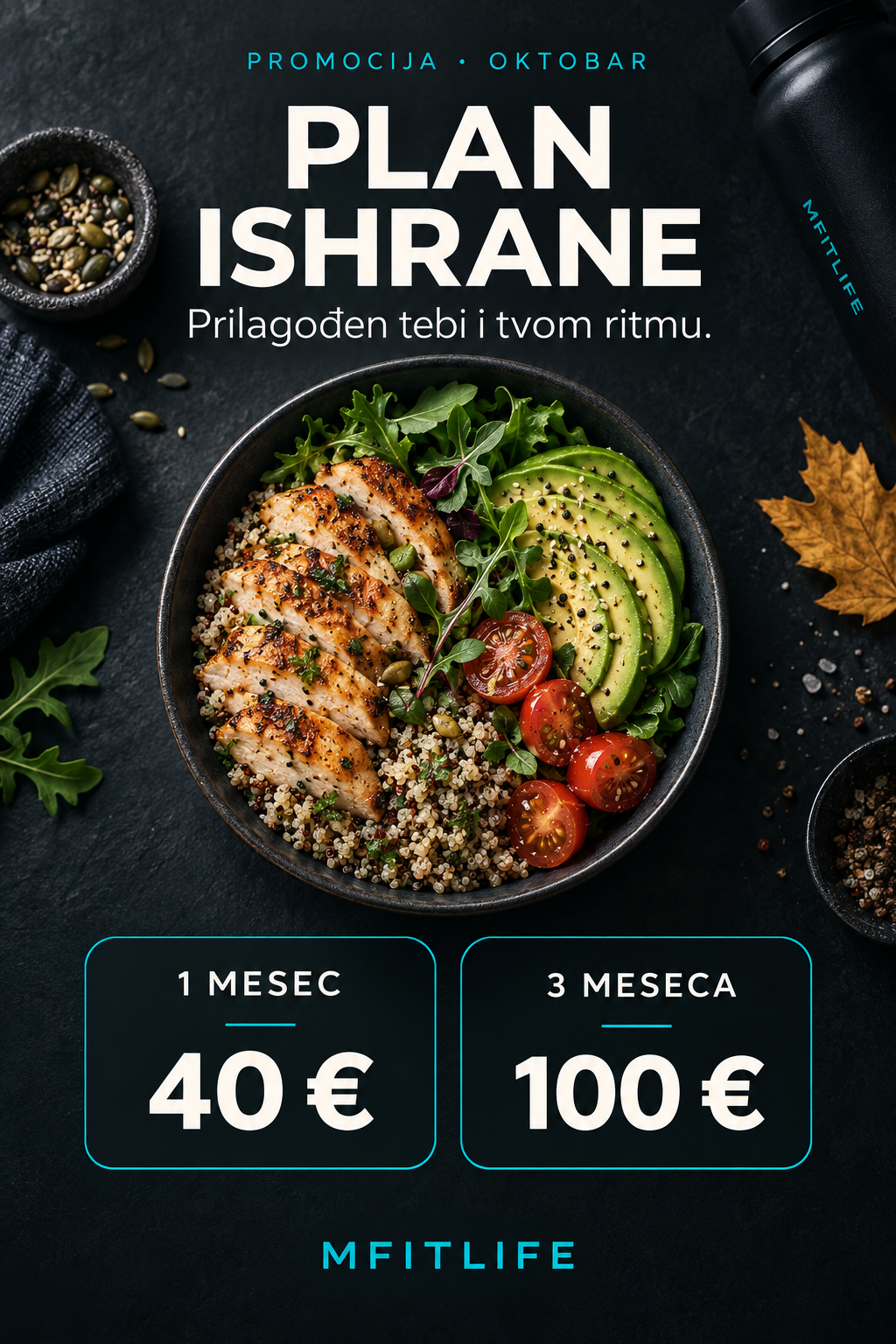Oktobarska ponuda MFitLife — plan ishrane za jedan ili tri meseca